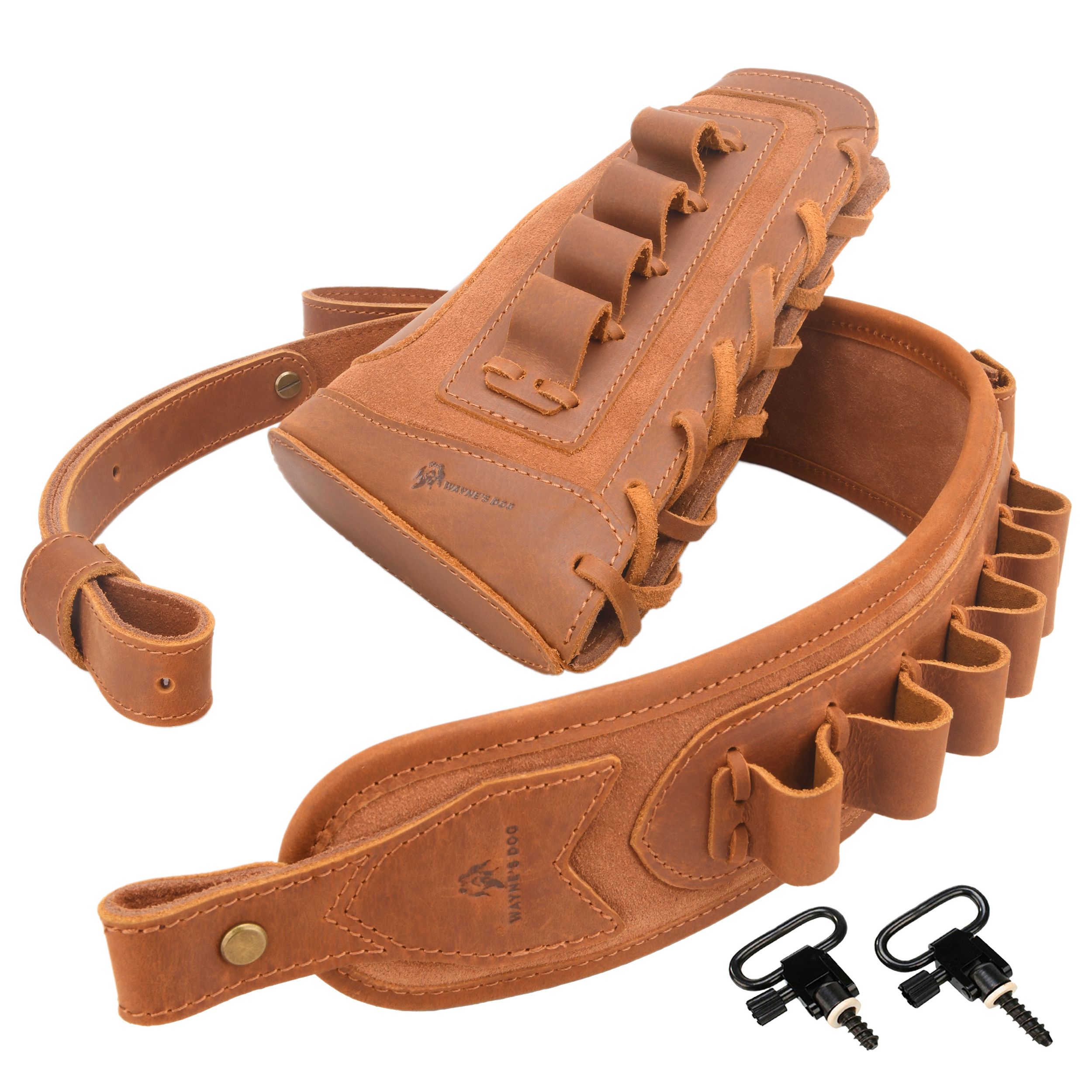 Rifle Sling Swivel - Vinatge Leather Rifle Buttstock Cheek Rest