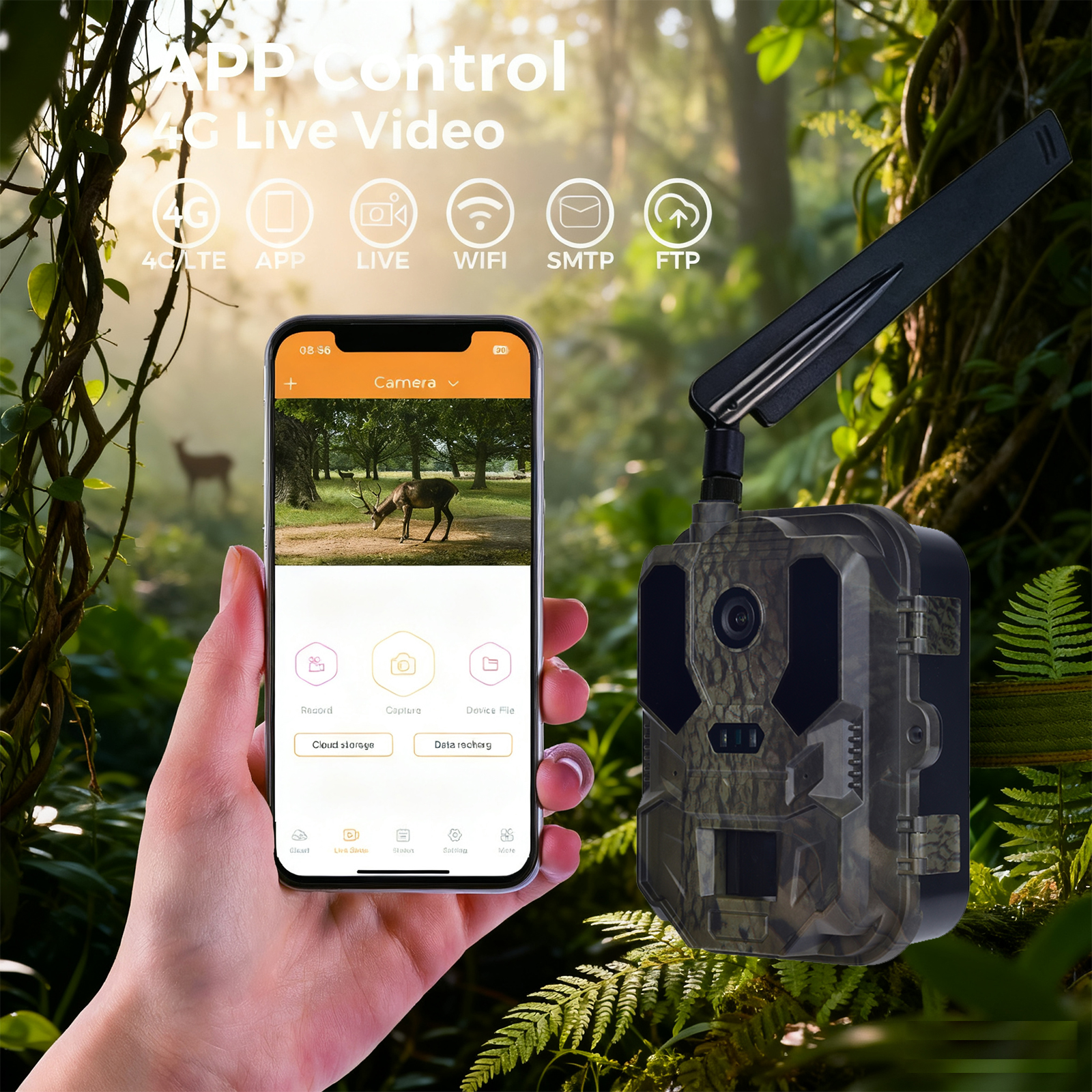 Hunting Outdoor Camera - Outdoor 4K Video 120MP Photo 4G