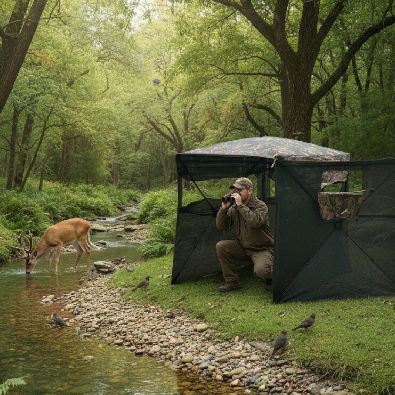 Camouflage Pop-Up Hunting Blin - Hunting Outdoors recensie en prijs