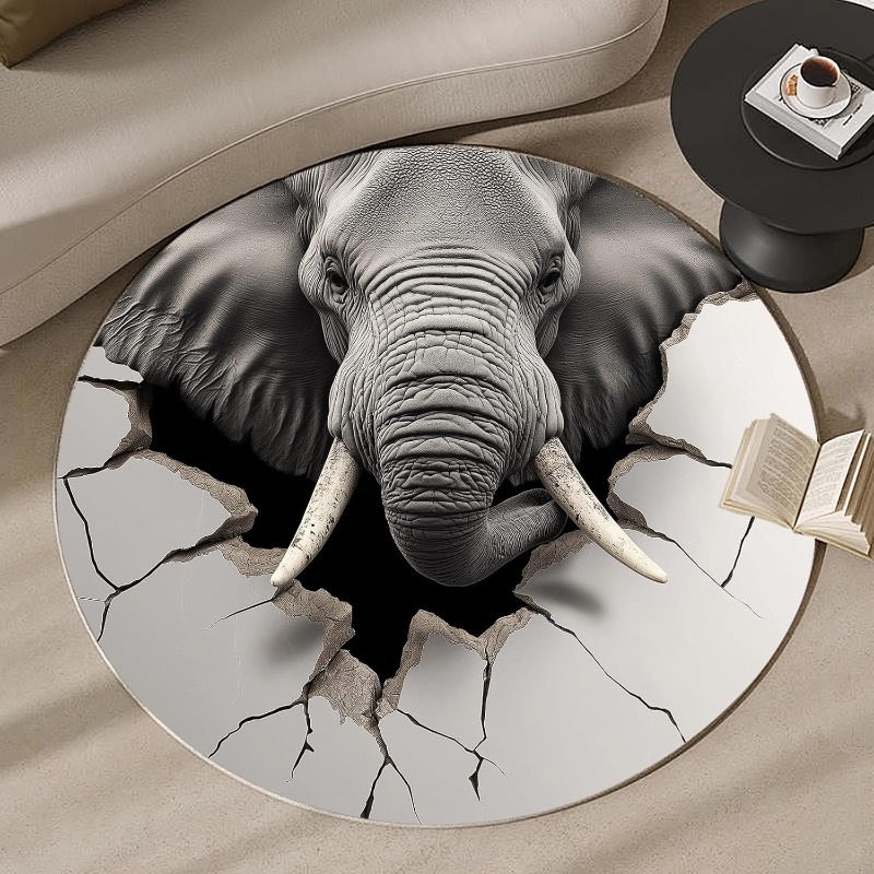 2D Deer Elk Round Rug Stone Ca - Hunting Outdoor Rug recensie en prijs