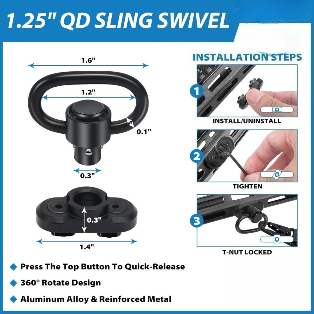 Tactical 2 Point Rifle Sling Q - Rifle Sling Swivel recensie en prijs