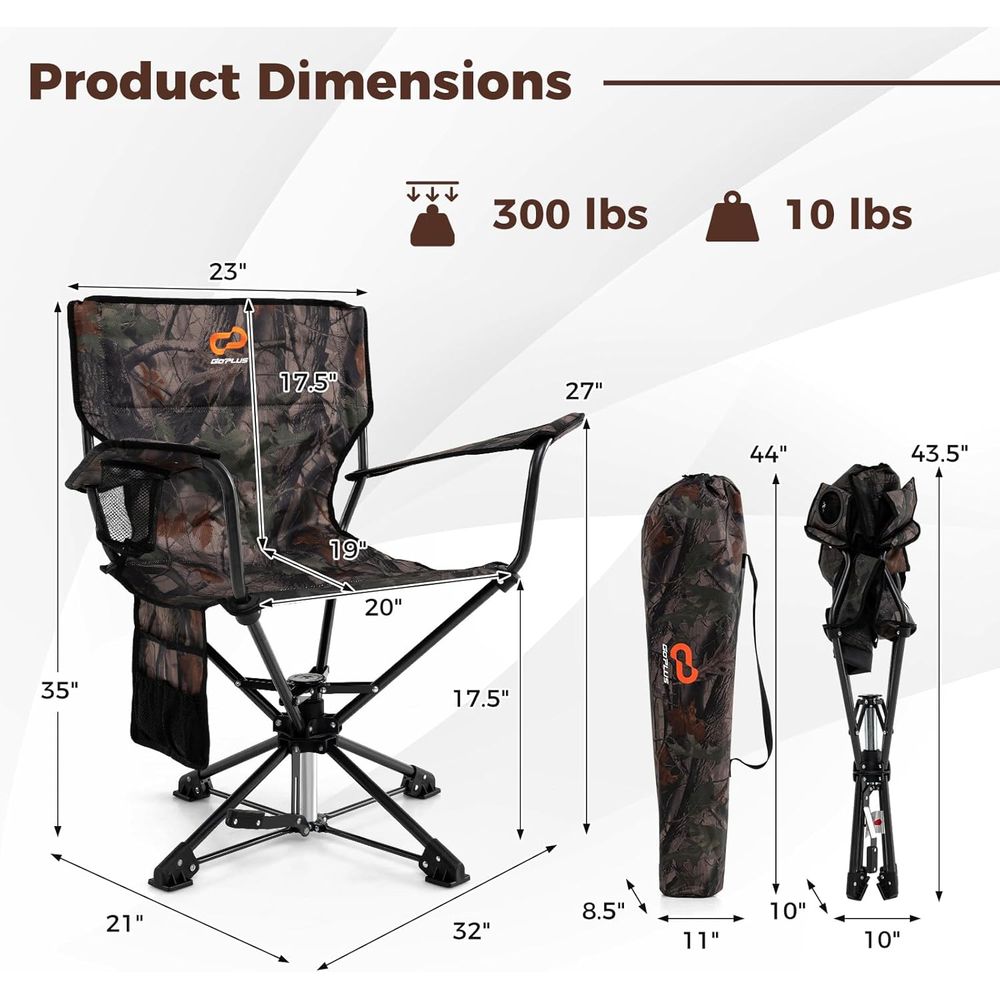 360° Rotating Hunting Seat wit - Hunting Outdoors recensie en prijs