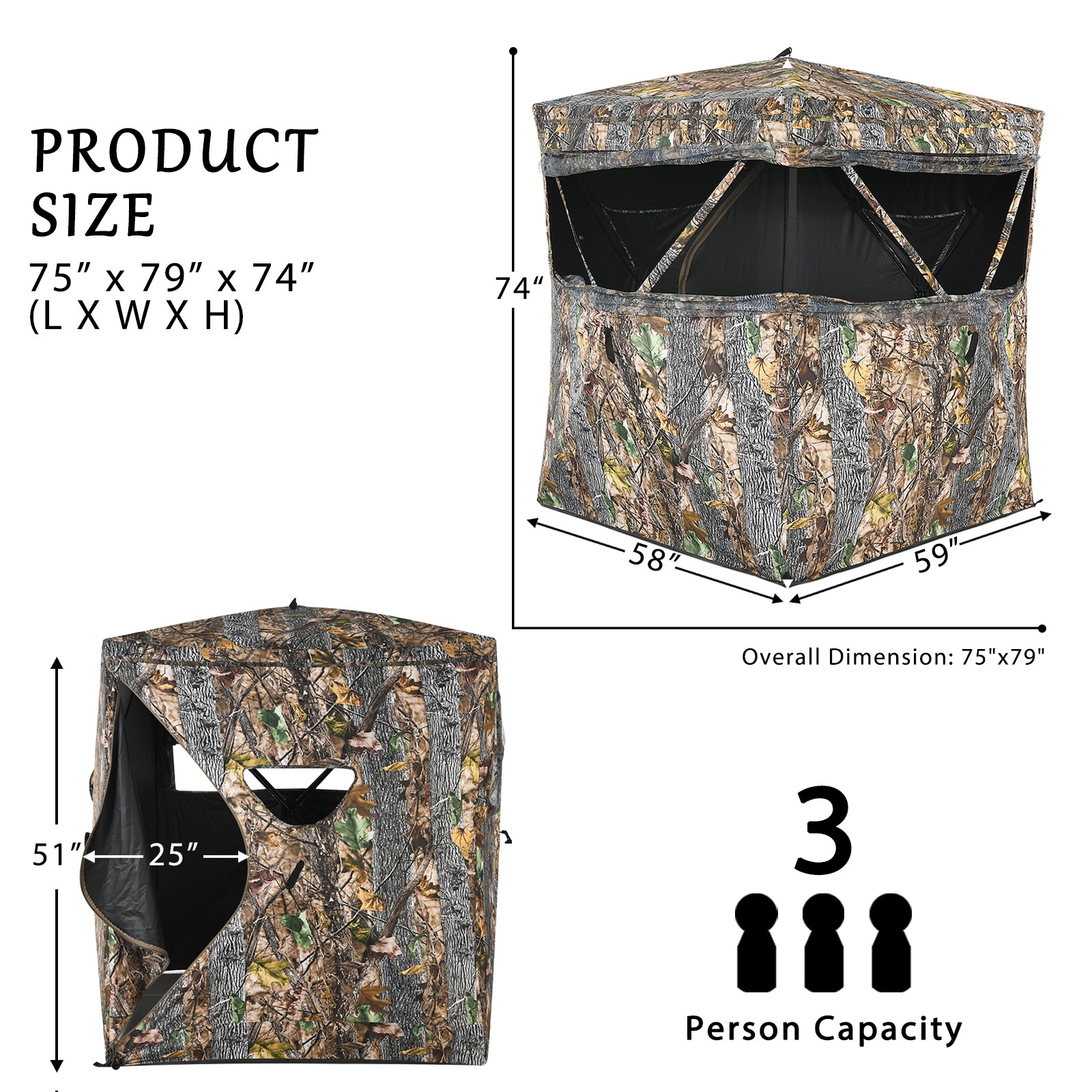Portable 3 Person Hunting Blin - Hunting Outdoors recensie en prijs