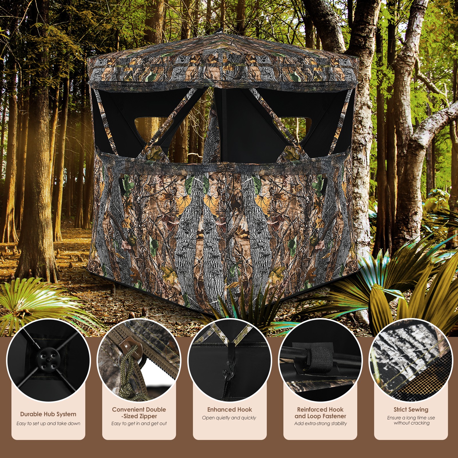 Portable 3 Person Hunting Blin - Hunting Outdoors recensie en prijs