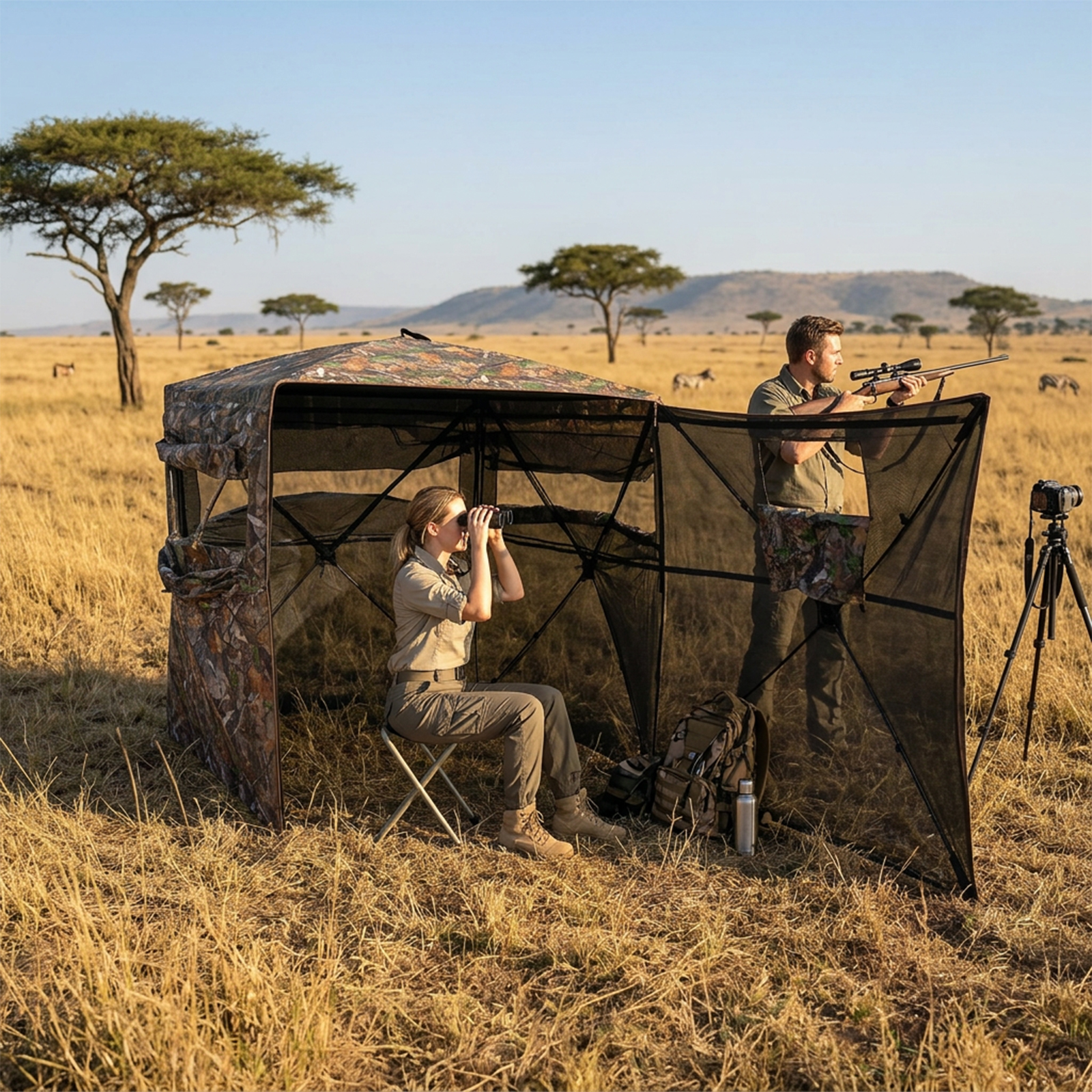 Camouflage Pop-Up Hunting Blin - Hunting Outdoors recensie en prijs