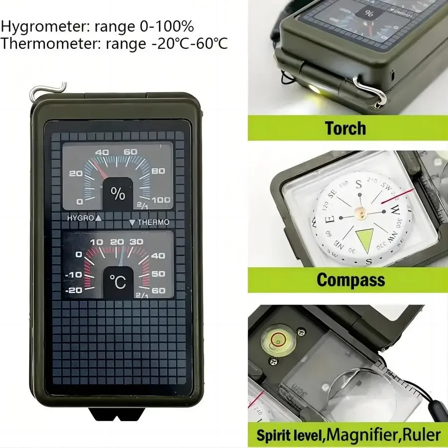 10-in-1 Survival Compass with  - Hunting Outdoor Thermometer recensie en prijs