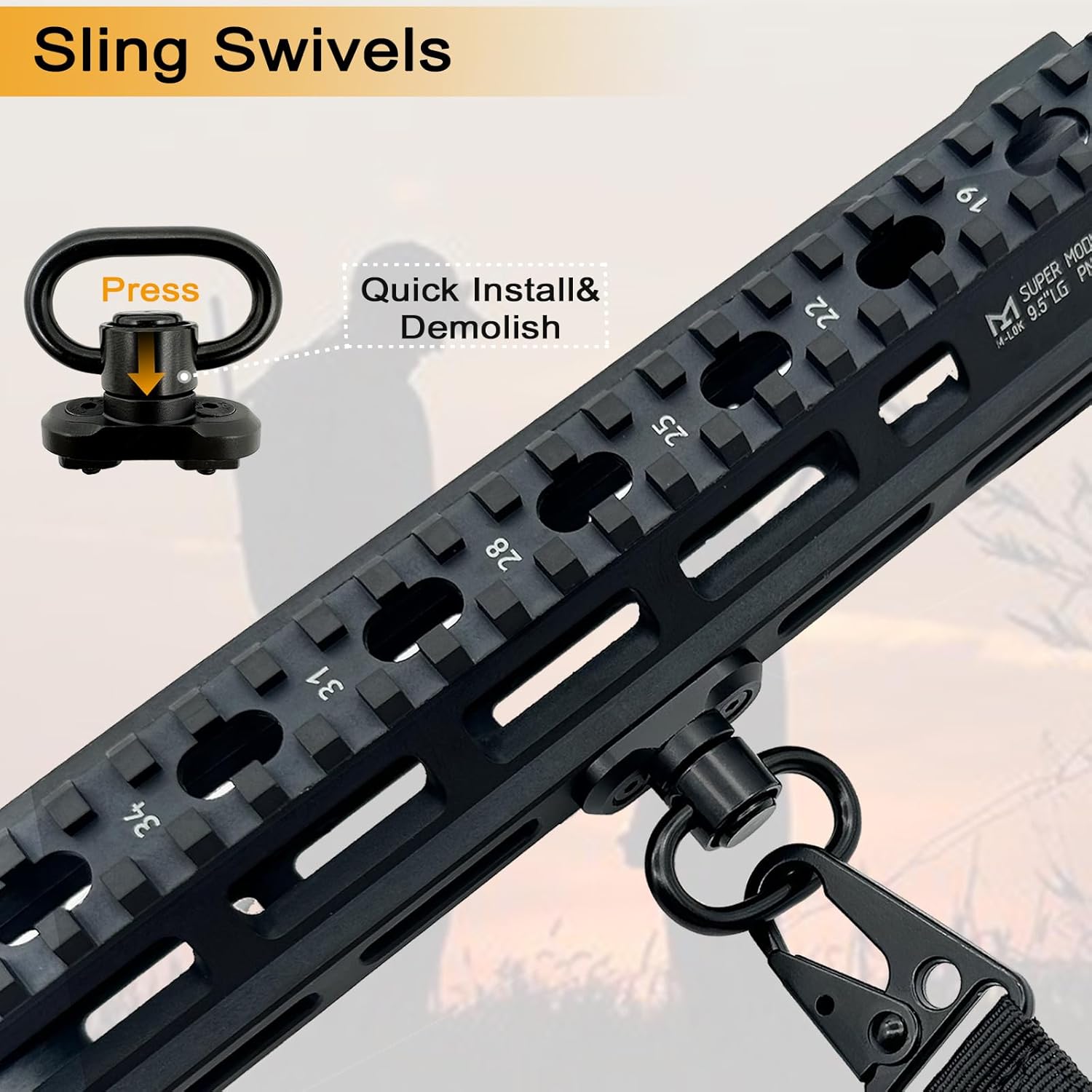2 Point QD Rifle Sling with Le - Rifle Sling Swivel recensie en prijs