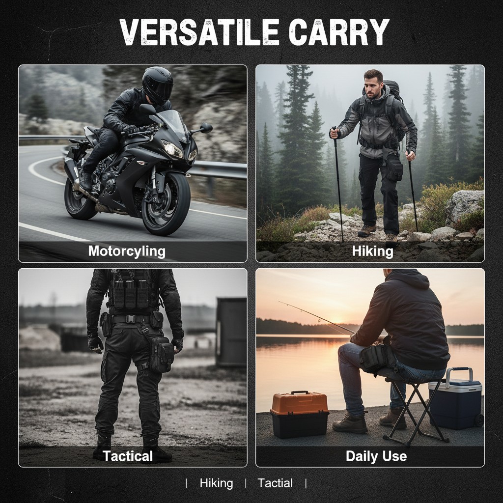 Motorcycle Drop Leg Bag Thigh  - Tactical Belt Rigger recensie en prijs