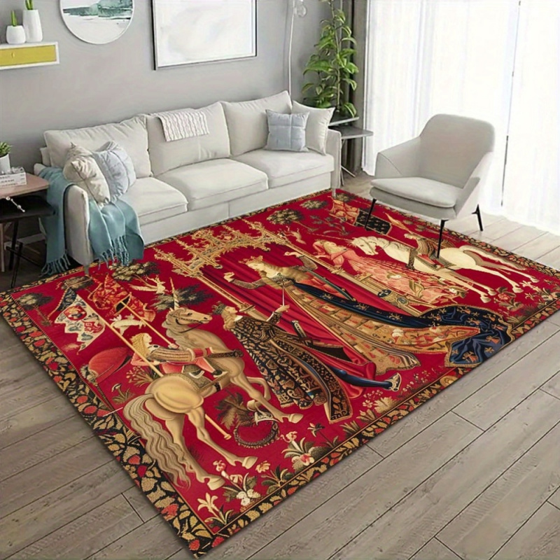 VIKAMA Medieval Unicorn Tapest - Hunting Outdoor Rug recensie en prijs