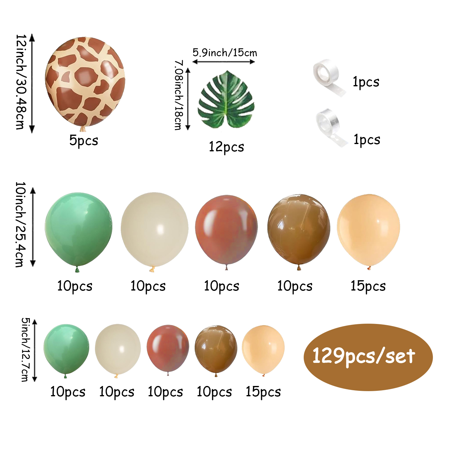 129-Piece Sage Green and Brown - Outdoor Hunting Events recensie en prijs